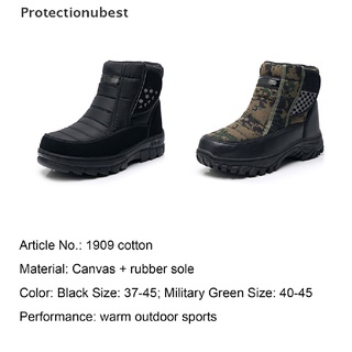 Protectionubest Botas De Los Hombres 2021 Zapatos De Invierno Impermeable Antideslizante Caliente De Felpa Plana Nieve NPQ (1)