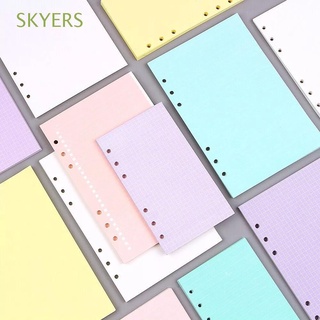 skyers suministros escolares cuaderno agenda hoja suelta recambio de papel recambio mensual semanal púrpura planificador diario 40 hojas a5 a6 carpeta dentro de la página