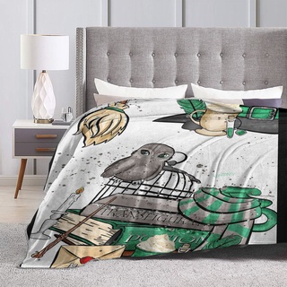 harry potter franela impreso manta de dormir hermione hogwarts patrón escolar diseño de cama de algodón kumot doble tamaño