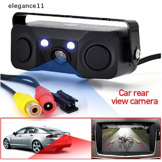 [elegance11] 3 in1 Car Parking Reversing Radar Sensors Rear View Backup 170° Camera Universal [elegance11]