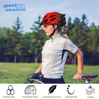 Cascos unisex de bicicleta de carretera de montaña con casco de ciclismo ligero moldeado integralmente