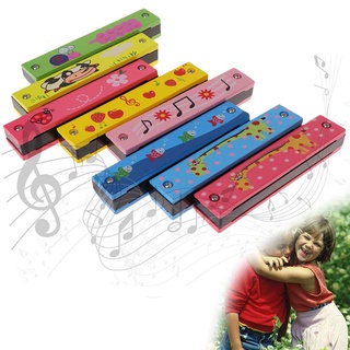 16 agujeros armónicas armónicas De madera para niños/Instrumentos musicales/juguete Multi-colouado Educativo