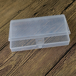 1X caja de almacenamiento transparente de plástico para joyas, manualidades, cuentas de uñas, contenedor organizador