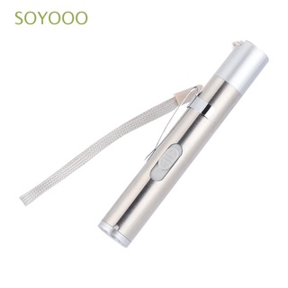 SOYOOO Multifunction Flashlight Mini Funny Cat Stick Laser Pointer Portable Ultraviolet Rays Counterfeit Detector Rechargeable Pet Toy