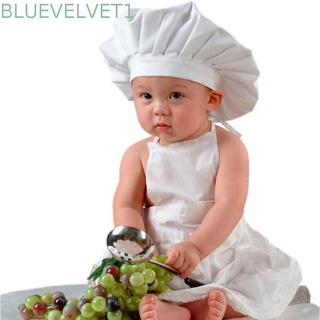 Bluevelvet1 Kit blanco Para cocinar recién nacido niños Trajes De algodón mixto sombrero Chef delantal/Multicolor