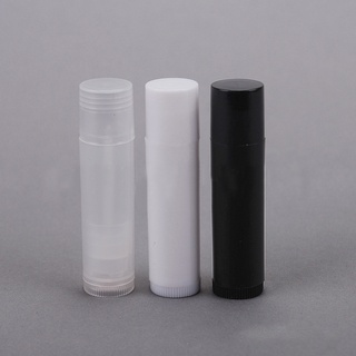 Diy lápiz labial tubo 5G lápiz labial tubo vacío recargable contenedor translúcido blanco negro (1)