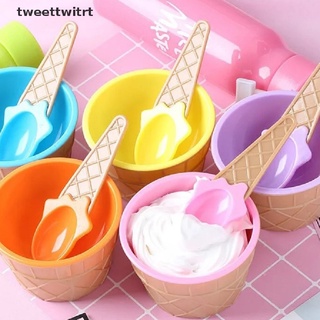 Tweettwitrt tazón Para helado/helado/taza De 6 colores con cuchara