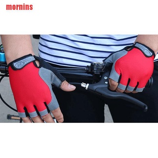 {mornins} guantes de medio dedo Unisex antideslizantes antideslizantes para ciclismo/guantes deportivos transpirables PPE (5)