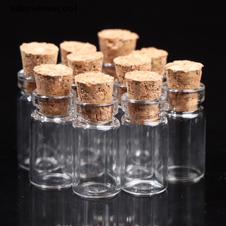 Adbr 10 botellas de vidrio pequeñas con corcho diminutos frascos de 11x22 mm para joyería de boda Martijn