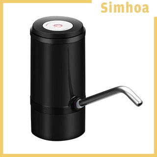 [SIMHOA] Bomba de agua eléctrica automática USB recargable galón dispensador de botellas bomba negro (4)