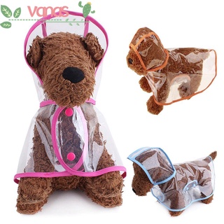 VANAS Outdoor Clothes Dog Raincoats Sunscreen PU Pet Jumpsuit Jacket Transparent Waterproof Pet Supplies Breathable Hoody/Multicolor