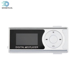 Mini USB Clip MP3 Reproductor Multimedia LCD Pantalla Soporte 16GB TF Luz LED