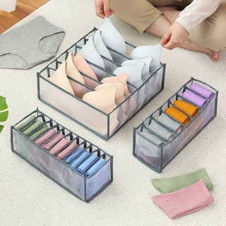 3pcs plegable cajón organizador divisor armario caja de almacenamiento para ropa interior sujetador calcetín
