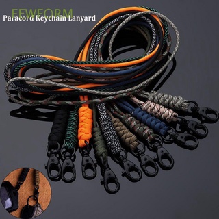 FEWFORM High Quality Paracord Keychain Self-Defense Parachute Cord Lanyard Rotatable Buckle High Strength New 10 Styles Emergency Survival Backpack Key Ring