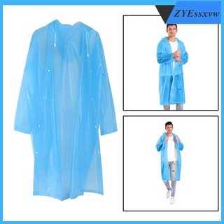 Reusable Raincoat Womens Mens Jacket Poncho with Hood Waterproof Rainwear