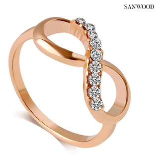 anillo de lujo de 8 circonitas con incrustaciones de noche, fiesta de mujer, joyería de dedo