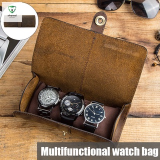 rollo de reloj caja de exhibición de cuero de viaje caja de reloj de pulsera relojes bolsa de almacenamiento