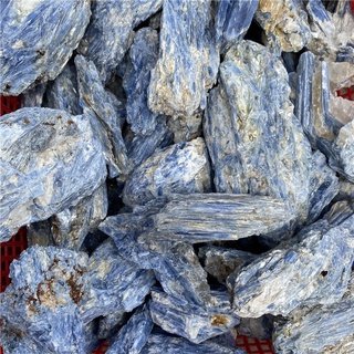 Natural azul cristal piedra cruda piedra triturada cristal mineral espécimen enseñanza ornamento azul terciopelo cristal piedra desnuda con forma de calcita (9)