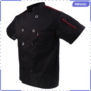 chaqueta de chef masculino abrigo de manga corta top chefwear durable uniforme ropa