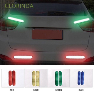 CLORINDA - 2 cintas adhesivas reflectantes para coche, 4 colores, marca de seguridad para puerta del coche, Multicolor