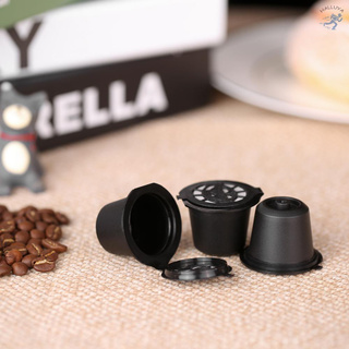 lu 3 pzs juego de cápsulas de café reutilizables con cuchara y cepillos juego de 3 filtros de café para máquina de elaboración nespreso (5)
