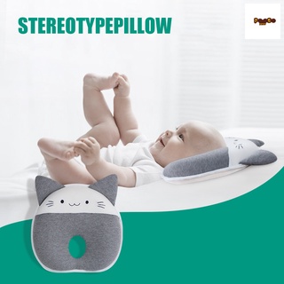 almohada de bebé para recién nacido transpirable protección de algodón para anti cabeza plana suave cabeza de bebé moldeando almohada super lindo