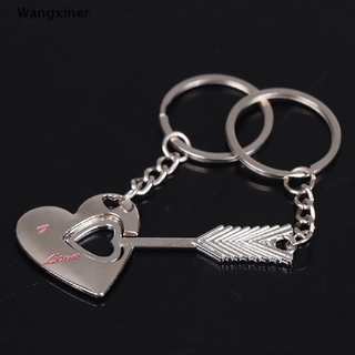 [Wangxiner]1 Pair New Love Heart Lock Key Chain Ring Keyring Keyfob Valentine's Day GiftHot Sell