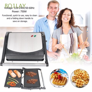 BO1LAY Indoor Panini Grill|Health Steak Pan Sandwich Toastie Maker Heating Toaster Electric Multifunctional Double Baking