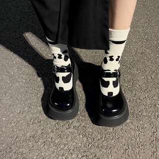Suela Gruesa Retro Mary Jane Zapatos De Las Mujeres Japonesas Suave Chica Lindo jk Uniforme Negro Dedo Del Pie Grande Cuero Preppy Estilo Único (7)
