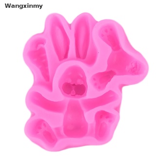[wangxinmy] moldes de silicona para fondant conejo 3d conejo de pascua herramientas para cupcakes sugarcraf venta caliente
