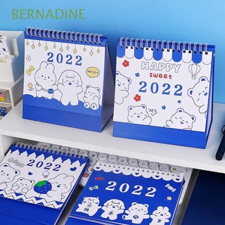 bernadine estudiante escritorio calendario de dibujos animados calendario mensual 2022 calendario calendario planificador mini creativo animal suministros escolares papelería horario diario
