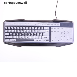 [springevenwell] 1 funda universal de silicona para teclado de escritorio/protector de piel/cubierta de película caliente