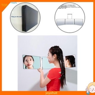 Yoyo vidrio peluquería espejo herramientas de corte de pelo con altura espejo ajustable alta estabilidad para uso en el hogar