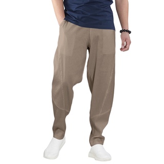 Mr pantalones deportivos casuales de algodón con cintura elástica de 3 colores casuales de Color sólido para hombre