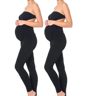Twice**2 pzs Leggings de maternidad para mujer/pantalones de Yoga sin costuras/pantalones de embarazo elásticos