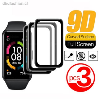 3pcs Completo Protector De Pantalla Curva Para Huawei Band 6 Vidrio Templado Para Honor Band6 Smart Watch Pulsera Película Protectora