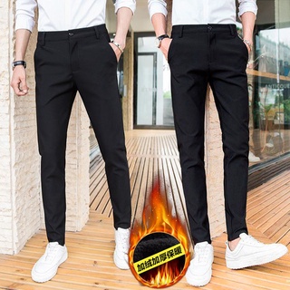 [chilala] Pantalones De Otoño De Los Hombres Slim-Fit Versión Coreana De Moda Casual Tobillo-Longitud T (9)