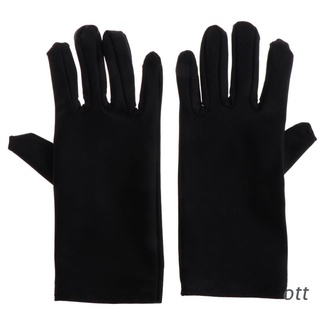 ott. guantes de joyería negro inspección con suave mezcla de algodón lisle para la protección del trabajo (1)