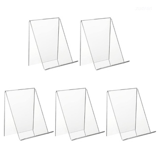 Zuo 5 piezas soportes acrílicos transparentes decorativos transparentes acrílicos soportes de exhibición transparente para tiendas que muestran cuaderno