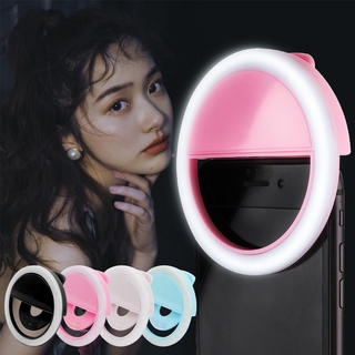Led Selfie anillo USB carga fotografía Clip luz suplementaria iluminación Selfie mejora luz de relleno para maquillaje belleza ancla Smartphone