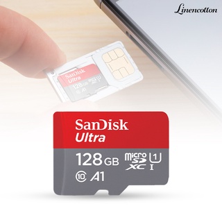 [linencotton] Tarjeta de memoria Sandisk impermeable antimagnética ultrafina de alta velocidad 64GB/128GB/256GB/512GB TF/SD tarjeta de almacenamiento para cámara
