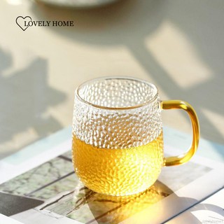 Taza de vidrio resistente al calor taza de agua de vidrio con mango de té leche bebida taza hogar whisky cerveza jugo taza barra vajilla 1pc