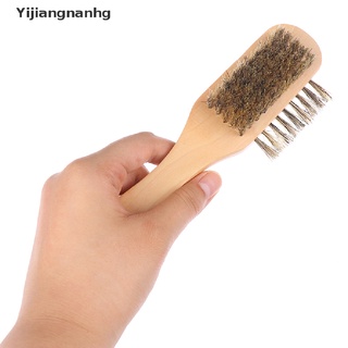 yijiangnanhg de doble cara pelo de caballo de mango largo zapatos cepillo pulido exfoliante cepillo de pelo caliente