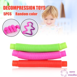 5 piezas de juguetes para niños y niñas fidgets pipe sensorial herramientas para el estrés y la ansiedad alivio de la flexión juguetes multicolores