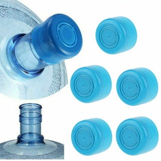 5Pcs azul galón botella de agua potable cubo tornillo en la tapa de repuesto antisalpicaduras tapa reutilizables tapas de hilo superior suministros de cocina botella de agua