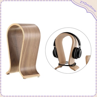 soporte para auriculares, soporte universal de nogal, auriculares de madera. estante de exhibición de escritorio.para pantalla de auriculares