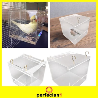 [caliente!] Jaula de baño para pájaros, sin brillo, espaciosa caja de ducha para ducha de agua de pájaro