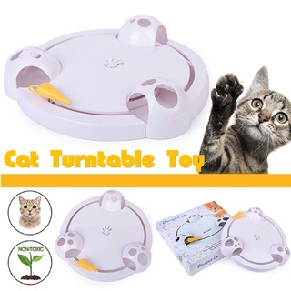 en venta ratón interactivo abalanza gato juguete giratorio automático gato juego ratones catch juguetes