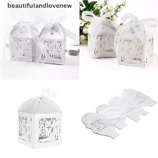 [beautifulandlovenew] 10/50/100pcs fiesta de boda favor mr&mrs papel caramelo cajas de regalo con cinta (7)