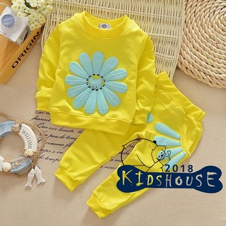 camiseta sun flower para niñas +pant (3)